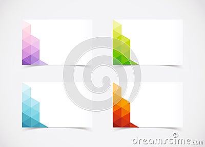 Abstract Business Card Set Vector Illustration