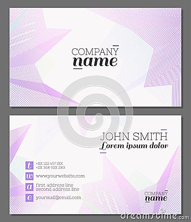 Abstract business card template. Vector illustration Vector Illustration