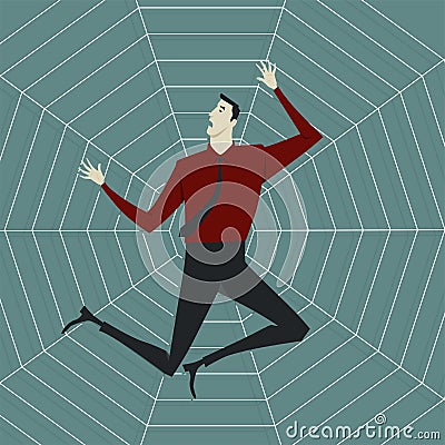 Abstract business concept of despondent Vector Illustration