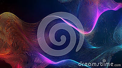 Abstract business 3D illustration neural cells concept. Big data concept. Digital neural network. Introduction to stock Cartoon Illustration
