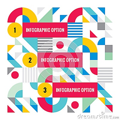 Abstract business infographic template - creative vector concept illustration. Numbered step options banner. Vector Illustration