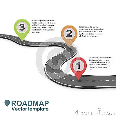 Abstract Business Roadmap Infographic Vector Illustration