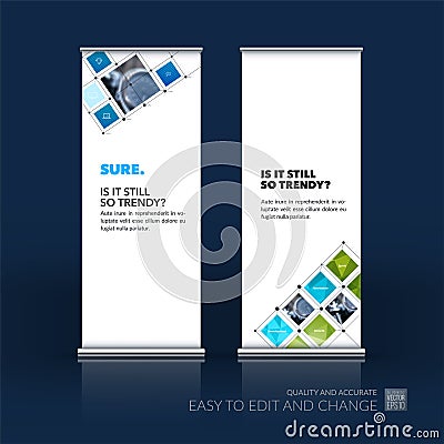 Abstract business vector set of modern roll Up Banner stand desi Vector Illustration