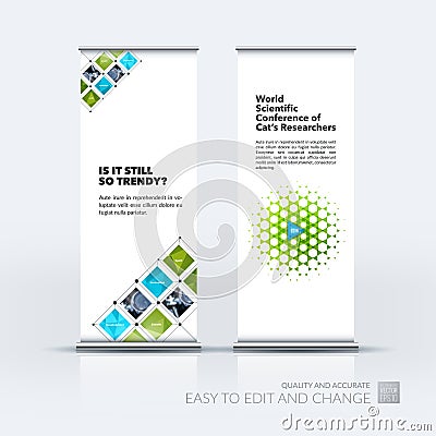 Abstract business vector set of modern roll Up Banner stand desi Vector Illustration