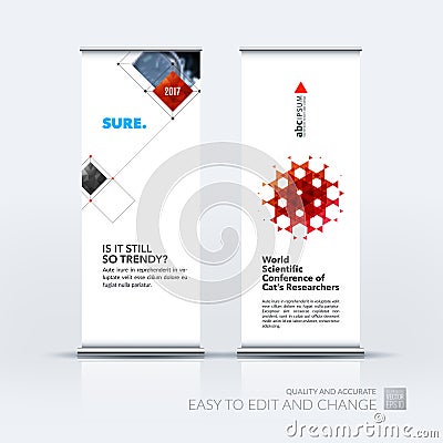 Abstract business vector set of modern roll Up Banner stand desi Vector Illustration