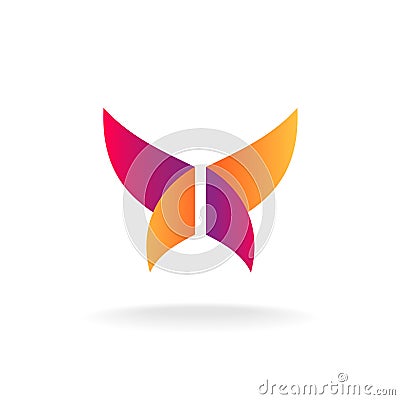 Abstract butterfly logo Vector Illustration