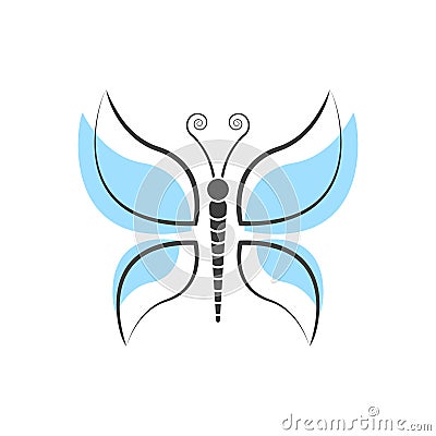 Abstract Butterfly logo template. simple Vector logo illustration Vector Illustration