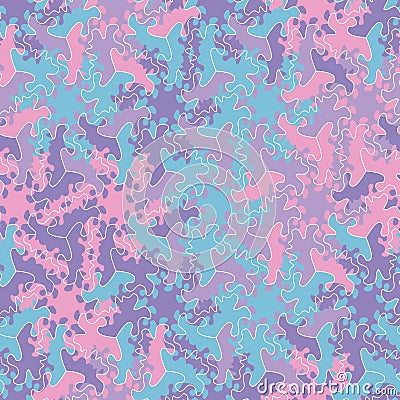 An abstract camo style seamless vector pattern Vector Illustration