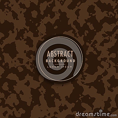 Abstract camouflage pattern in brown shade Vector Illustration