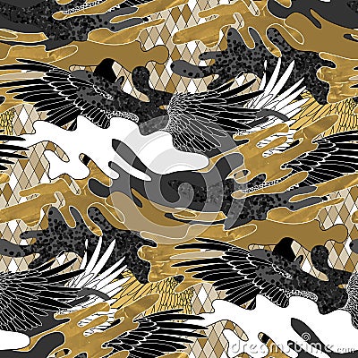 Abstract camouflage pattern Vector Illustration