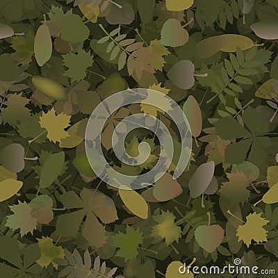 Abstract camouflage seamless pattern texture military repeats army green hunting clothes. Wallpaper for textile and fabric. Fashio Stock Photo