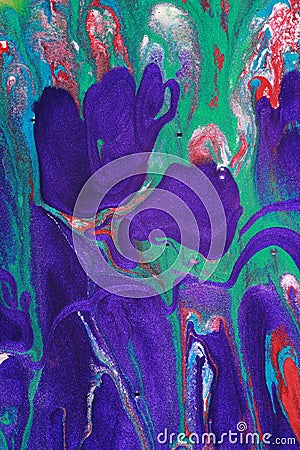 Abstract Canvas Painting Stock Photo