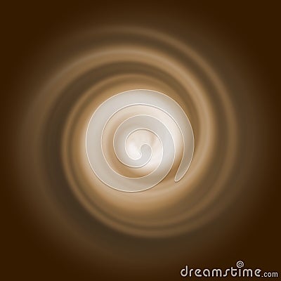 Abstract swirl coffee cappuccino or cocoa background texture. Stock Photo