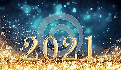 Abstract Card With Colors Trend - Happy New Years 2021 Stock Photo