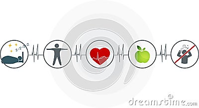 Abstract cardiogram Vector Illustration