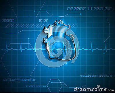 Abstract cardiology background Vector Illustration