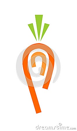 Abstract carrot logo Stock Photo