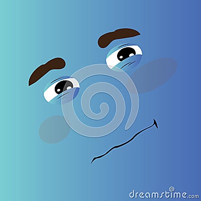 Abstract cartoon face Vector Illustration