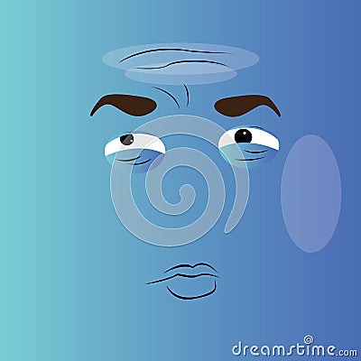 Abstract cartoon face Vector Illustration