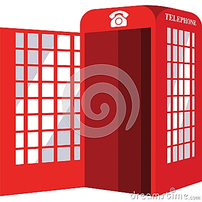 Abstract Cartoon Telephone Cabin Stock Photo