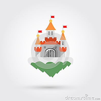 Abstract castle icon Vector Illustration