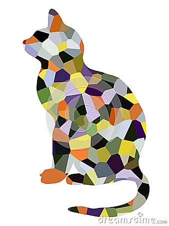 Abstract cat illustration Cartoon Illustration