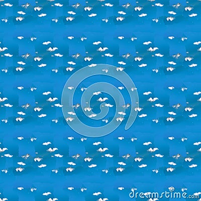 Abstract celestial blue seamless pattern. Skiey background. Stock Photo