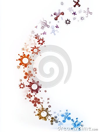 Abstract Cellular Flow Dynamic cellular structures vibrant color gradients swirling motion biological forms abstract art Stock Photo