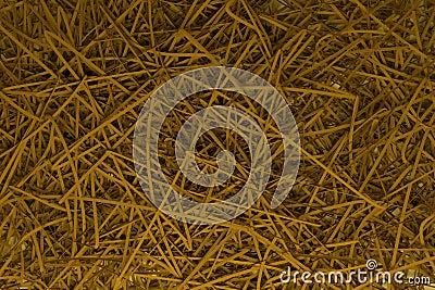 Abstract CGI composition, messy strings virtual backdrop. Wallpaper for graphic design. 3D render. Stock Photo