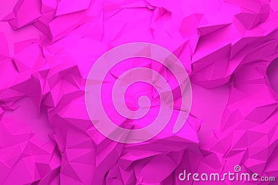 Abstract CGI, random geometric backdrop. Wallpaper for graphic design. 3D render. Stock Photo