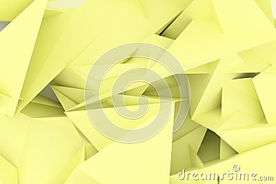 Abstract CGI, random geometric backdrop. Wallpaper for graphic design. 3D render. Stock Photo