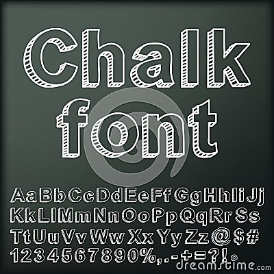 Abstract chalk font Vector Illustration