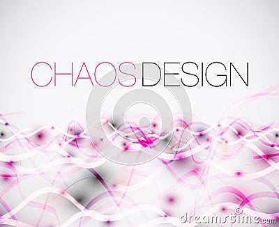 Abstract chaos lines background Vector Illustration