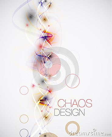 Abstract chaos lines background Vector Illustration