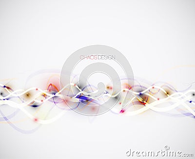 Abstract chaos lines background Vector Illustration