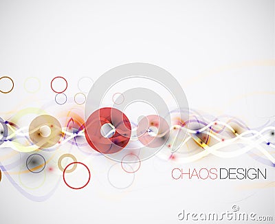 Abstract chaos lines background Vector Illustration