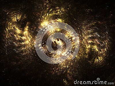 Abstract fractal background 3D rendering Cartoon Illustration