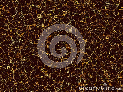 Abstract chaotic golden cutting ragged curled lines in dark Stock Photo