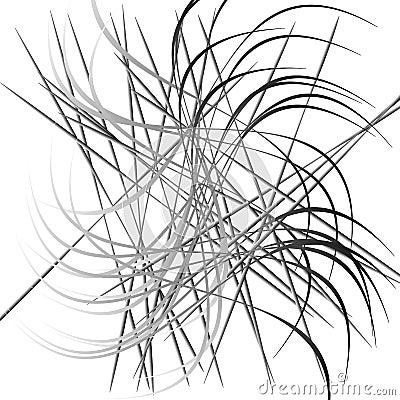 Abstract chaotic lines pattern. Vector Illustration