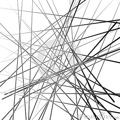 Abstract chaotic lines pattern. Vector Illustration