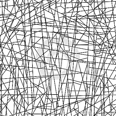 Abstract chaotic lines in a seamless pattern Vector Illustration