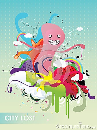 Abstract character illustration Cartoon Illustration