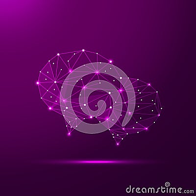 Abstract Chat Messages in the form of a starry sky or space, consisting of points, lines, and shapes in the form of Vector Illustration
