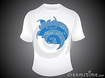 Abstract chat tshirt template Vector Illustration