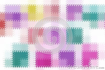 Abstract check plaid pattern in pink, red, yellow. Seamless gradient forms for holiday fabric print. Modern textured fashion Stock Photo