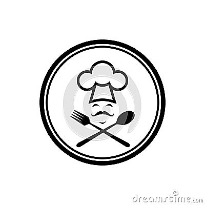 Abstract chef kitchener cooky icon logo Vector Illustration