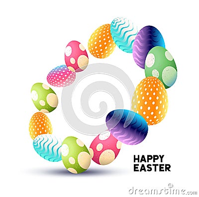 Abstract chocolate easter eggs Vector Illustration