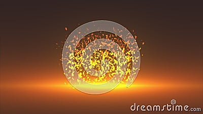 Abstract Christmas gold shimmering background, computer generated. 3d rendering of gold particles Stock Photo