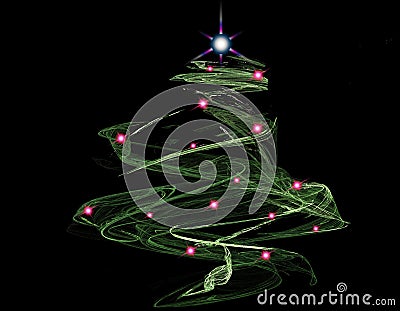 Abstract Christmas Tree Stock Photo