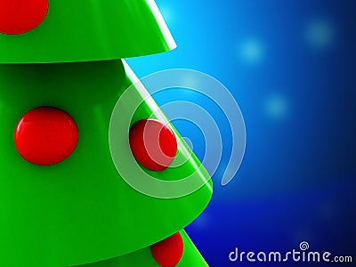 Abstract christmas tree Cartoon Illustration